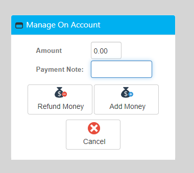 manage on account 